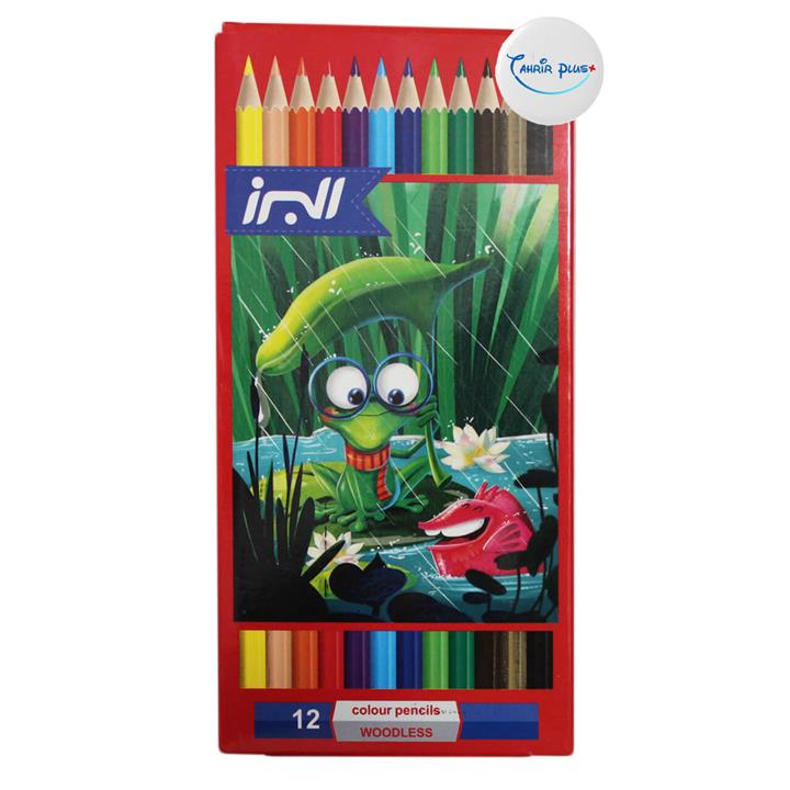 مداد رنگی ۱۲ رنگ البرز مدل WOODLESS کد 52